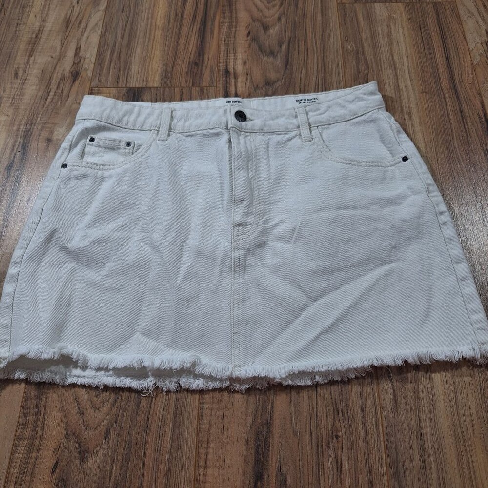 Cotton On denim micro mini skirt size 10